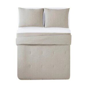 Pem America Jersey 2 Piece Twin / Twin Soft Comforter Set Tan Size XL NWB